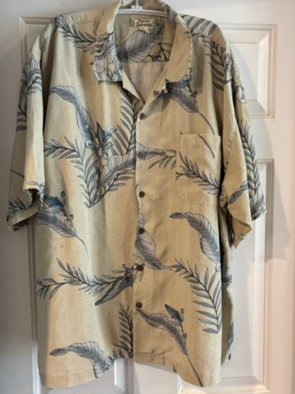 Tommy Bahama 100% silk shirt Palm design- XXL